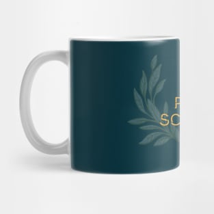 Potenta Scienta Est, Knowledge is Power. Latin maxim. Mug